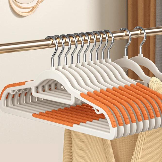 5/10PCS Home Use Non-slip Clothes Hanger Dry Wet Use Clothes Rack Wardrobe Storage Hanging Shoulder Protection Drying Rack