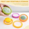 Silicone Veggie Keepers Silicone Fruit Storage Containers 4X Reusable Leak-Proof Space-Saving Onion Keeper For Salad Prep