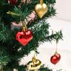 12Pcs/set DIY Christmas Tree Wreath Ornament Electroplated Love Heart Pendant  Home