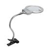 LED Illuminating Magnifier with Clamp Optical Lens Adjustment Hose Magnifying Glass with 2 LEDs for 