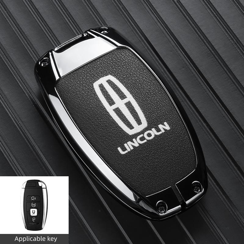 Alloy Car Key Cover Case for Lincoln Continental MKC MKZ MKX Navigator Z Nautilus Aviator Corsair 2017 2018 2019 2022 Keychain bso9
