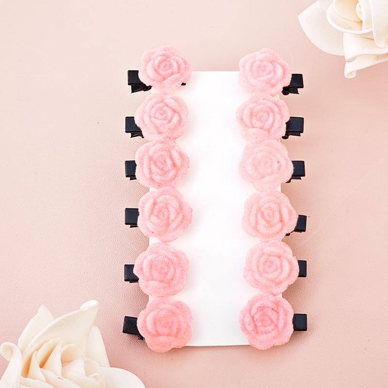 12 штук маленьких красных бархатных заколок для волос в виде роз для женщин корейские заколки для волос с цветами элегантные заколки для волос для девушек аксессуары для волос заколки