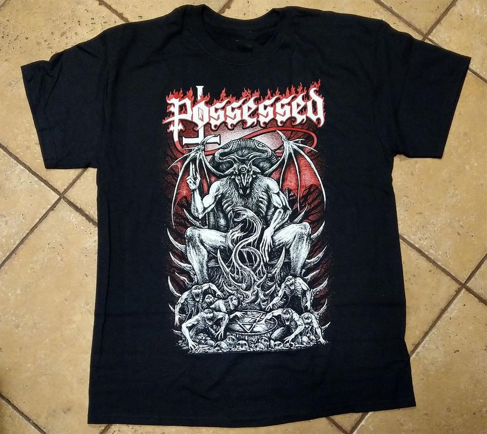 Музыкальная футболка Possessed Band Черная Хлопок Унисекс S-234XL TK93 Унисекс Футболка