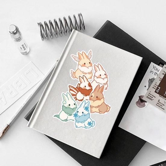 40 шт./компл. наклейка для коллажа самоклеящаяся поставка для блокнота съемная наклейка с прозрачным принтом в виде животного удобное украшение сыр кролик