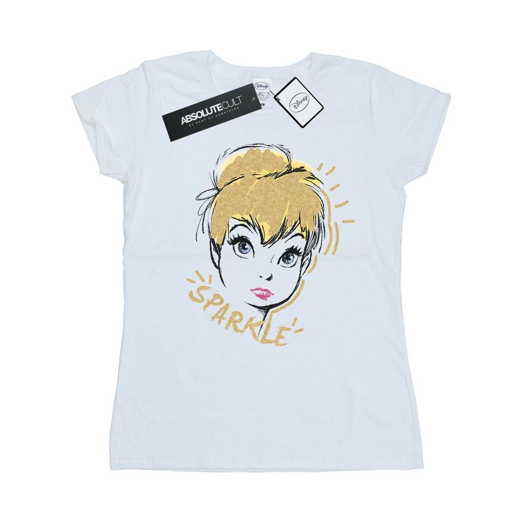 Disney Womens/Ladies Tinkerbell Sparkle Cotton T-Shirt