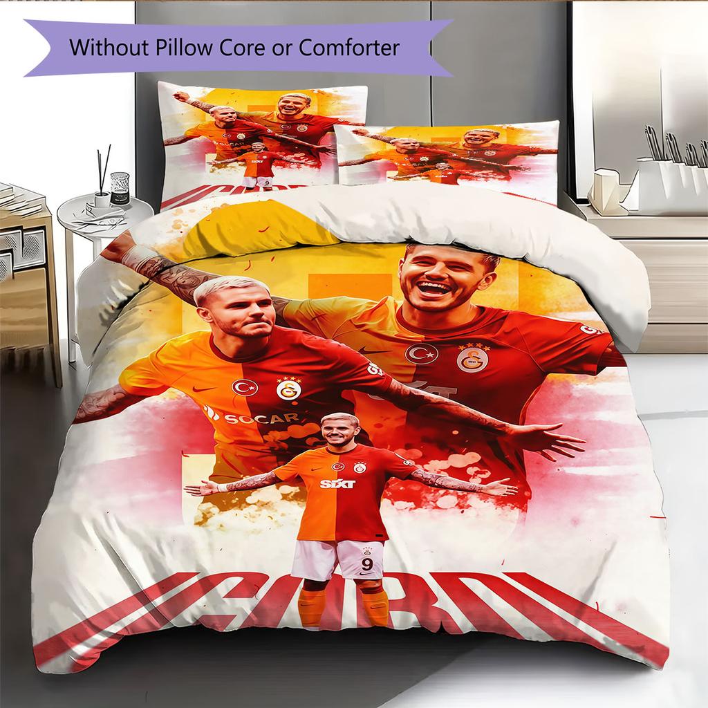 Galatasaray Forever Bedding Quilt Set Quilt Cover Pillowcase Home Decoration Birthday Gift (1 * duvet cover + 2 * pillowcase, without core)