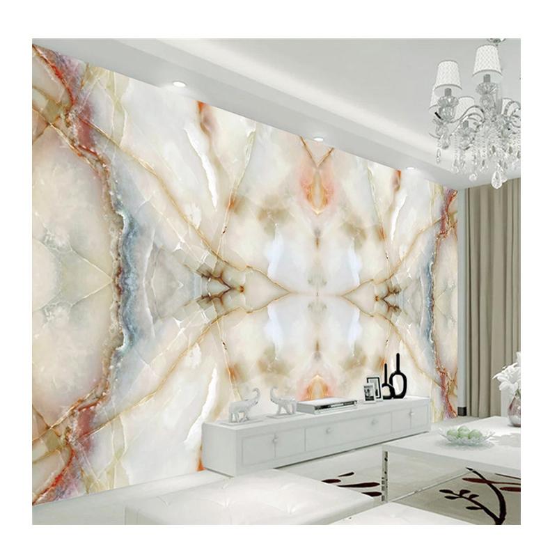 Современные 3D Обои с Текстурой Мрамора Настенные Росписи Гостиная ТВ Диван Нефритовый Камень Материал Росписи Домашний Декор Обои
