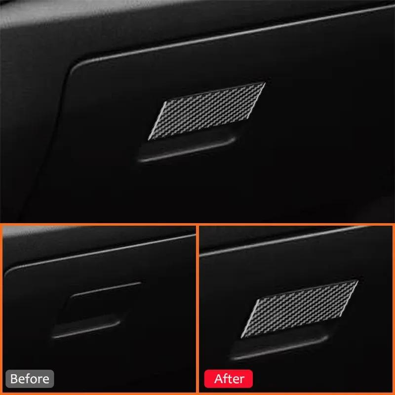 Для Mazda CX-9 2016- Накладка на переключатель ручки для выдвижного ящика для хранения для переднего пассажира из углеволокна, наклейка для украшения интерьера