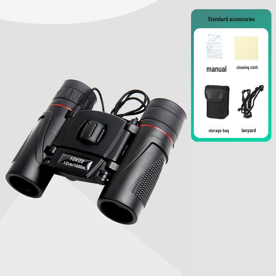 HD Pocket Binoculars 10x22 with Low-Light Night Vision – Ideal for Moon Watching, Perfect Gift for Children