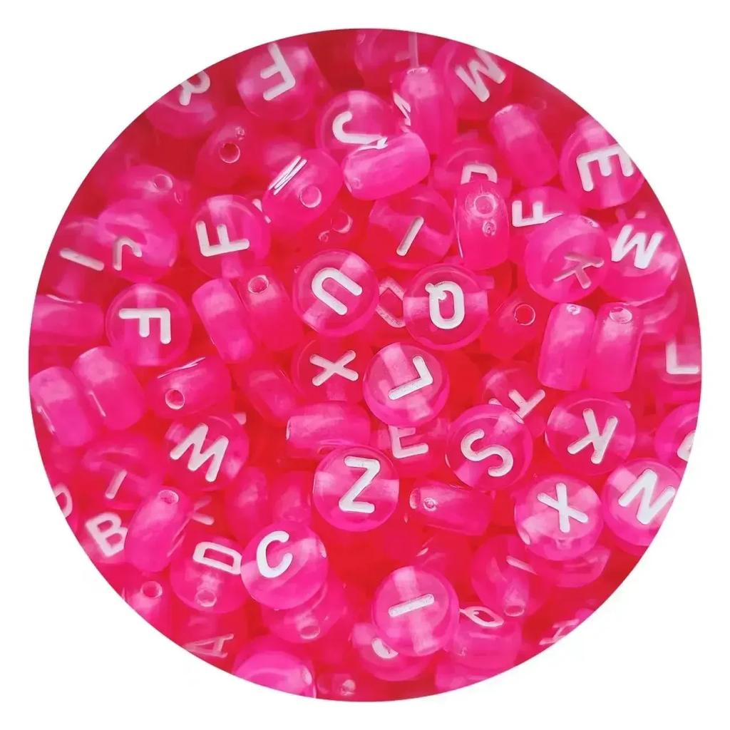 100/200/300/500pcs Acrylic Letter Beads Round Loose Spacer Alphabet Beads For Jewelry Making DIY Handmade Bracelet Accessories