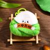 Ornaments Dragon Boat Festival Keychain Green Zongzi Food Shape Car Pendant  Backpack Decor
