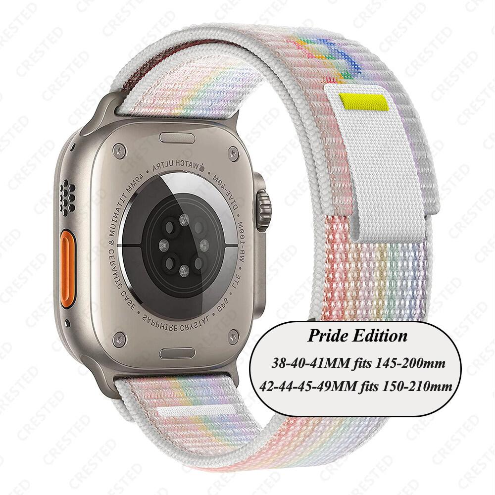 Ремешок Trail Loop для Apple Watch Ultra 2/Ultra 49 мм 45 мм 41 мм 44 мм 40 мм 42 мм 38 мм Нейлоновый ремешок iWatch для Apple Watch Series 9 8 7 6 SE 5 4 3 2 1