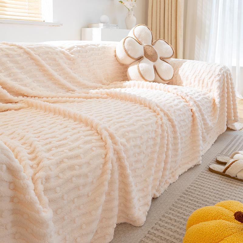 Velvet Sofa Towel High-Grade Winter Thickened Cushion Armrest Cushion Case Cover Full Covered Cloth Blanket