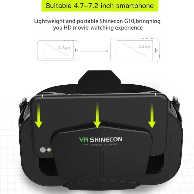 3D VR Игровые Очки, Панорамный VR Бокс для Ношения на Голове, для Смартфонов 4,7-7,0 Дюймов