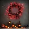 Хэллоуин Украшение Венок Светящиеся Аксессуары Украшения Жуткая Вечеринка Со Светящейся Гирляндой Для Стены Входной Двери