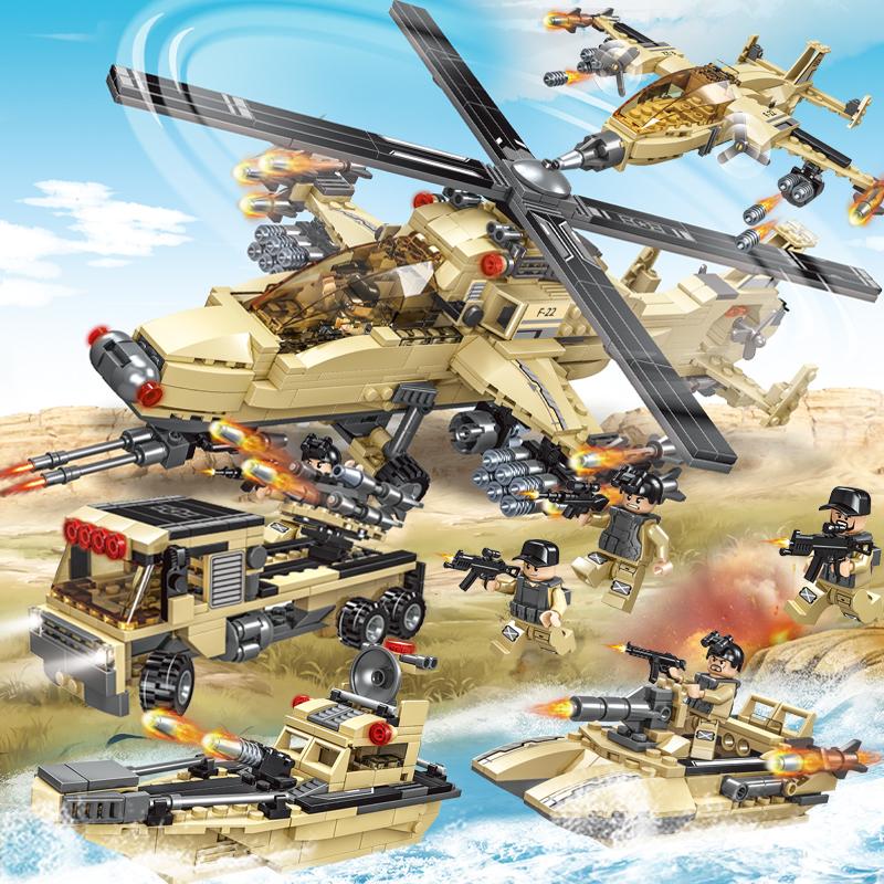 LELE Строительные блоки 700 шт. SWAT Block Toy Детские развивающие полицейские игрушки для мальчиков Кирпичи