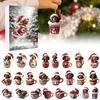Dachshund Advent Calendar 2025 24 Days Christmas Countdown Calendar with Funny Cup Dachshunds Pendants Collectible Acrylic Xmas Tree Ornaments Set