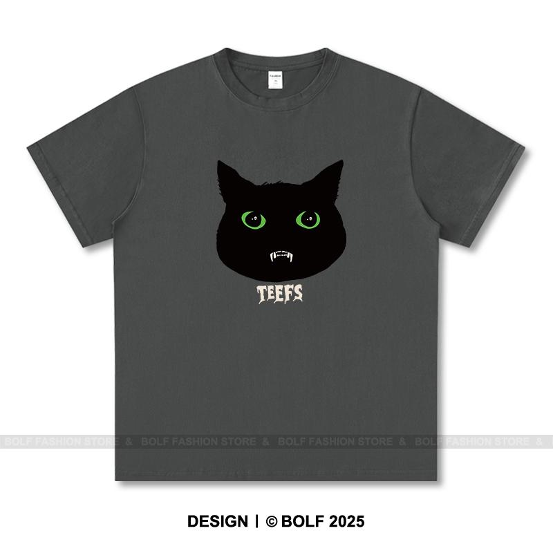 Women's Teefs Printed T-Shirt 100% Cotton Oversized Funny Graphic Tees for Men Summer Tops Kawaii Streetwear