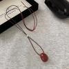 Adjustable Sweater Chain Oval Collarbone Chain Fashion Women Necklace  Women