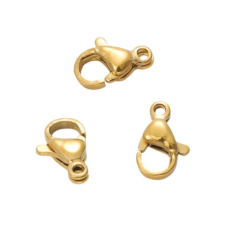 10Pcs/pack Stainless Steel Clasps Lobster Claw DIY Jewelry Accessories