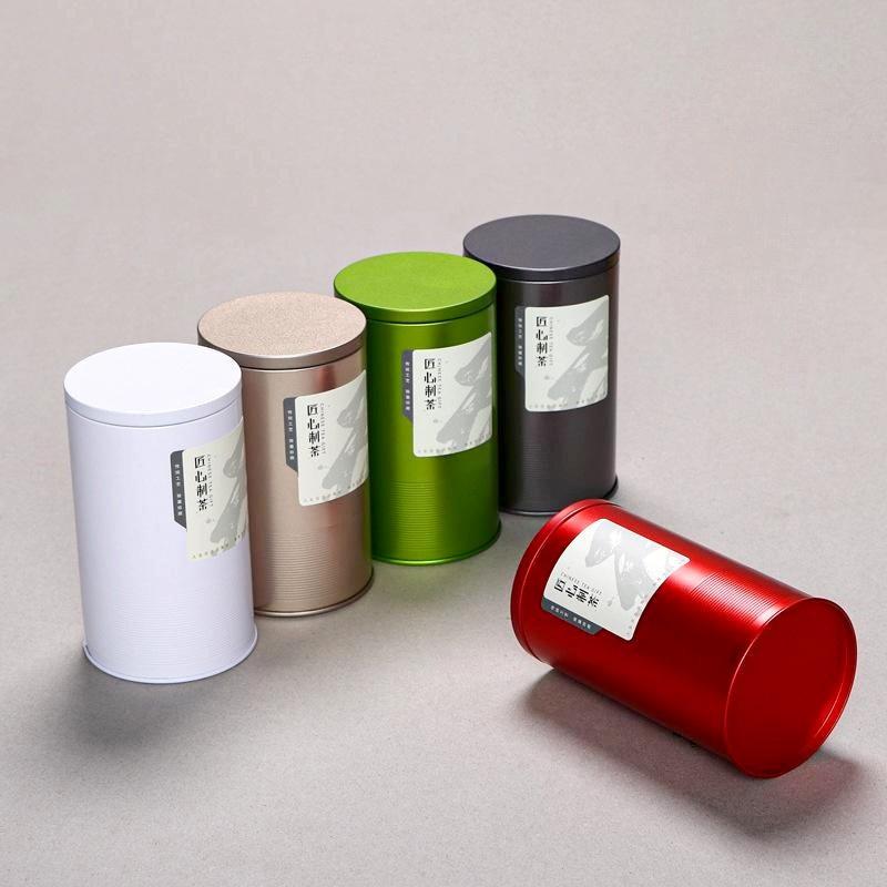 Большая вместимость Чайная жестяная банка Коробка Жесть Герметичная банка Упаковочная коробка Металлический круглый контейнер для хранения сухофруктов, конфет Подарочный кейс