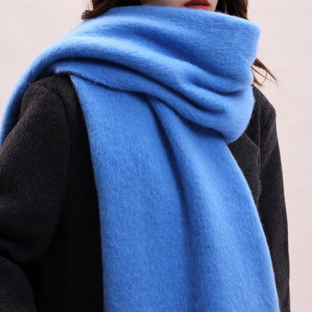 Mohair Winter Cashmere Scarves Tassel Long Shawl Classic Winter Wool Scarf Student