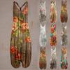 Women's Casual Print Loose Large Size Casual Sleeveless Strappy Jumpsuit