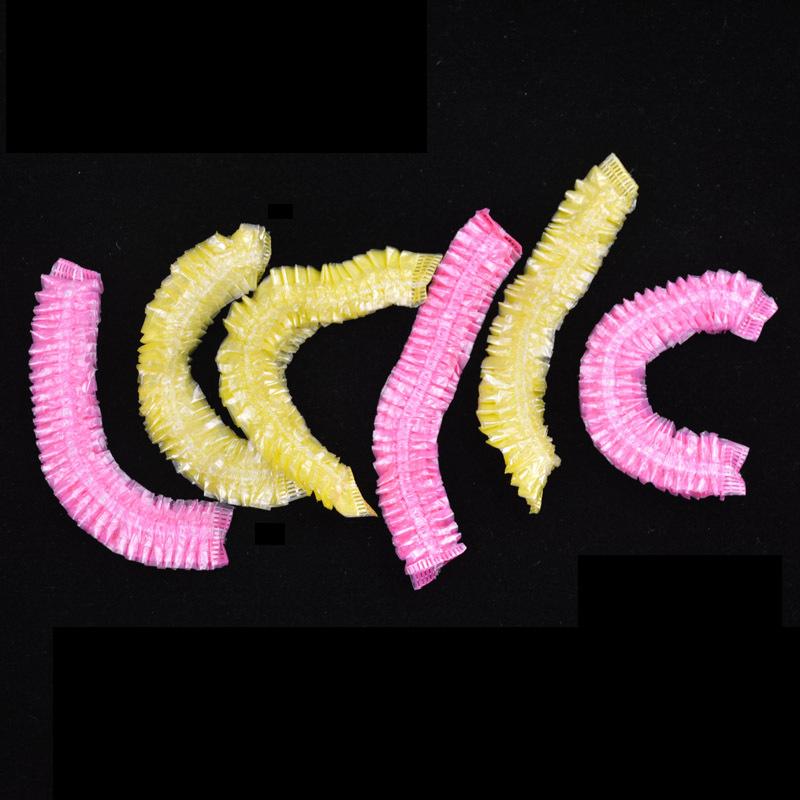 100 Disposable Shower Caps Bathing Bathing Waterproof Adult Hair Drying Caps Dustproof Plastic Head Covers for Men and Women