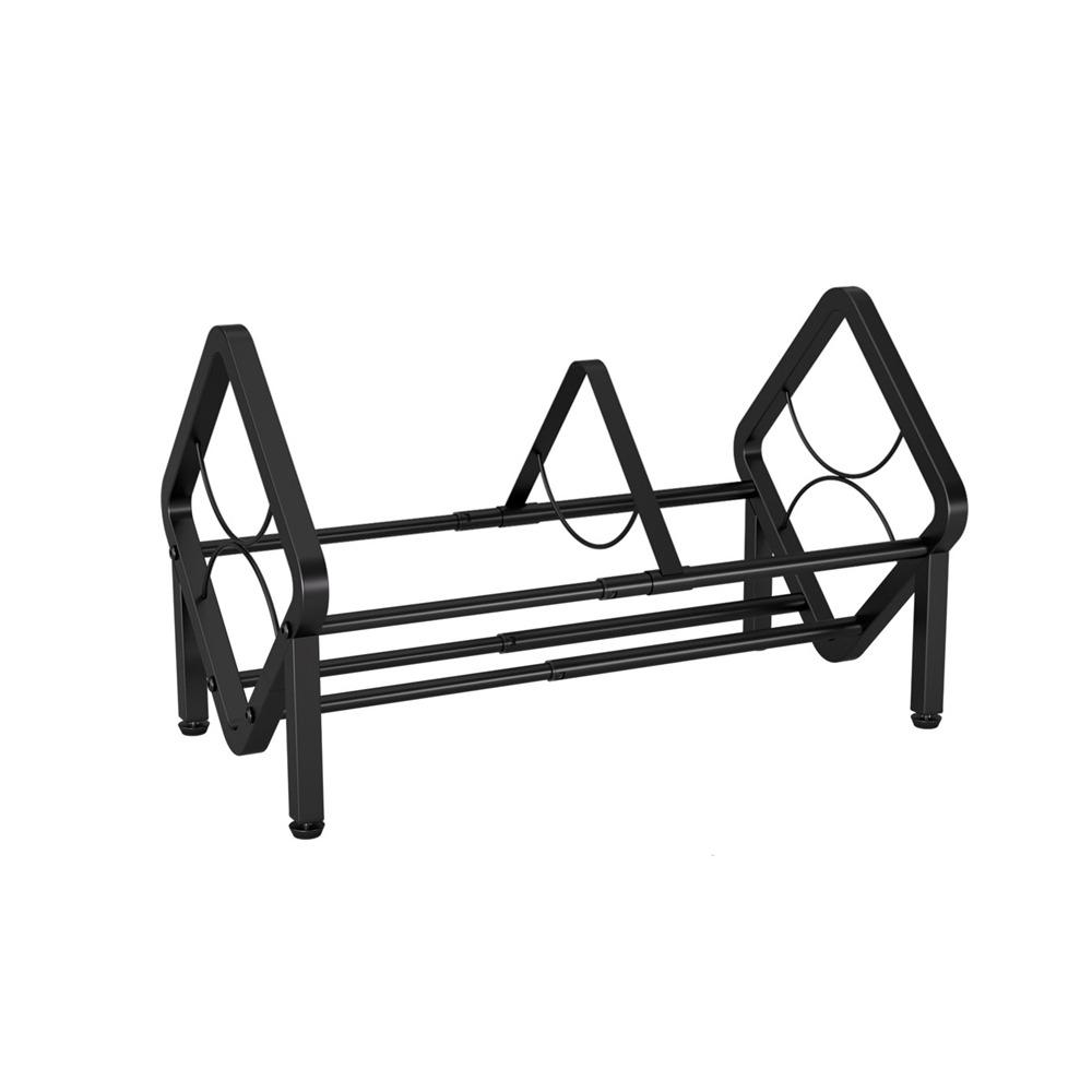 Black Vinyl Record Holder Carbon Steel Single Tier Record Holder Durable CD Record Display Studio