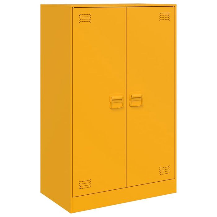 VidaXL Buffet jaune moutarde 67x39x107 cm acier, armoire, armoire latérale, armoire de rangement, armoires, placard, buffet 841664