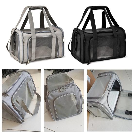 Soft-Sided Pet Carrier Portable Dog Car Seat with Cushion Collapsible Travel Puppy Carrier Bag for Small Medium Dogs Cats