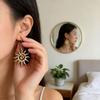 Богемные Солнечные Геометрические Серьги из Нержавеющей Стали Для Женщин