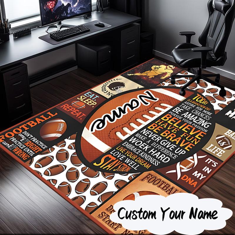Custom Name Play Basketball Carpet, Chair Rug,Area Rug for Office Bedroom living rooms bedroom, Doormat decor Christmas fan gifts