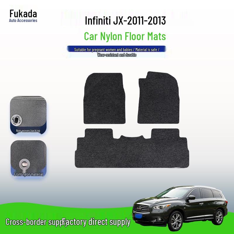 Велюровые напольные коврики из нейлона, легко чистящиеся, для Infiniti JX (2011-2013)