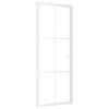 VidaXL Porte intérieure 83x201,5 cm Blanc Verre ESG et aluminium 350573