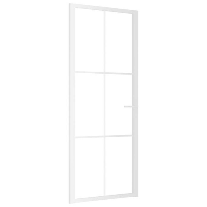 VidaXL Porte intérieure 83x201,5 cm Blanc Verre ESG et aluminium 350573