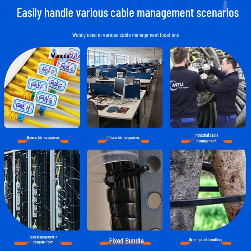 Mashifu Self-Locking Plastic Label Cable Ties