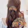 New Women Large Spring Hair Clip Peacock Versatile Hairpin Hair Clip Side Clip Hair Accessories Headdress
