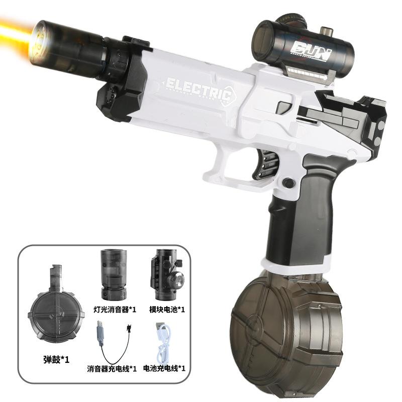 Firelight Ice Mouse Electric Continuous Fire Toy Water Gun Hand-integrated Linkage Return-to-chamber Pulse Flame Light Children's Toy