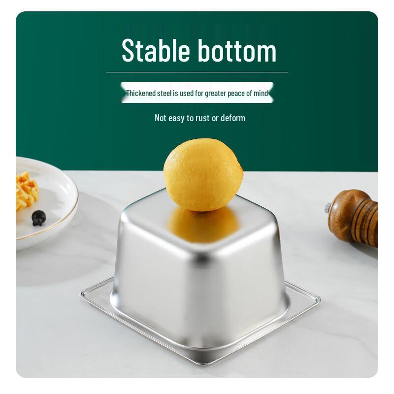 Thickened Stainless Steel Gastronorm Food Pans with Lids