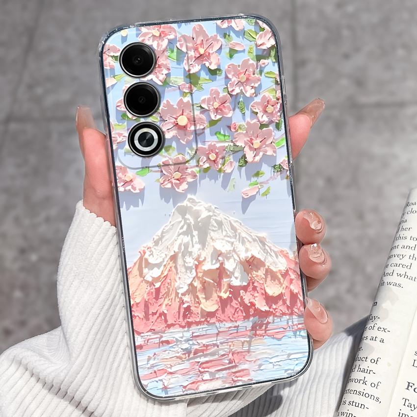 Роскошный противоударный чехол для телефона Oppo A3 A5 A1 Pro A3x AX5 AX5s A7 A8 Ace2 с милыми цветочными узорами, прозрачная защита из ТПУ, задняя крышка для корпуса Oppo