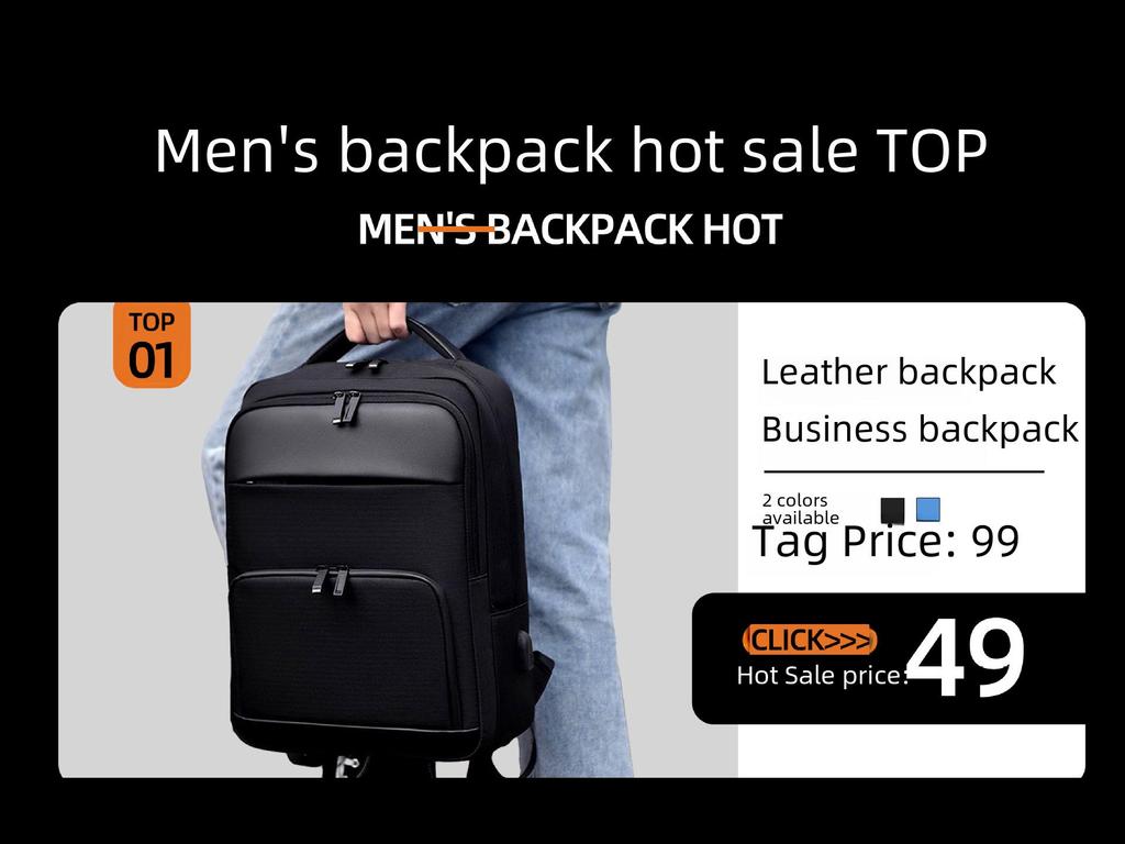 Мужской водонепроницаемый рюкзак для бизнеса и путешествий высшего класса — вместительный и стильный, для ноутбука и школы