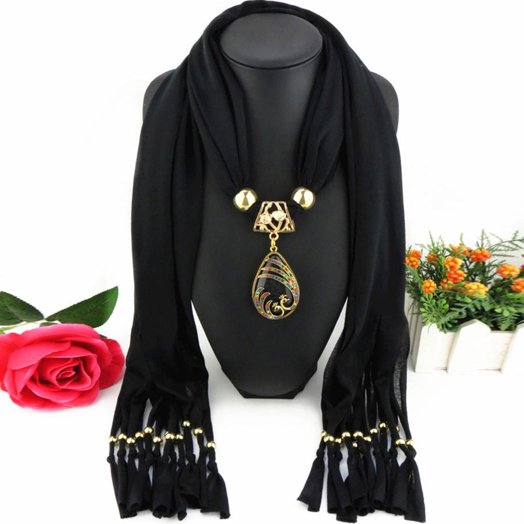 Gorgeous Beads, Circular Ring Scarf, Women's Scarf Accessories, Necklace, Ethnic Style Scarf