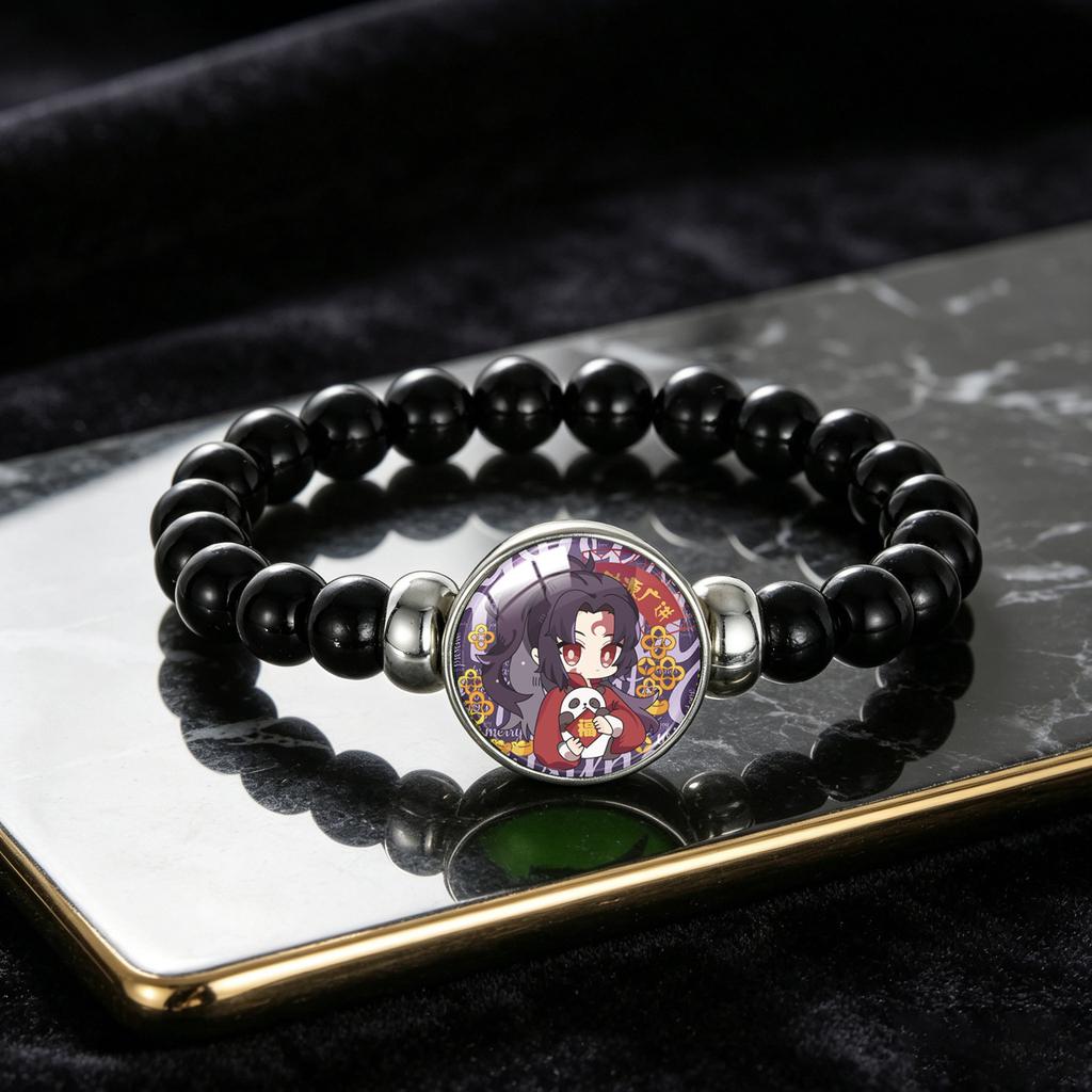 Demon Slayer Anime Bead Bracelet, Time Gem Fan Memorial Wristband Jewelry