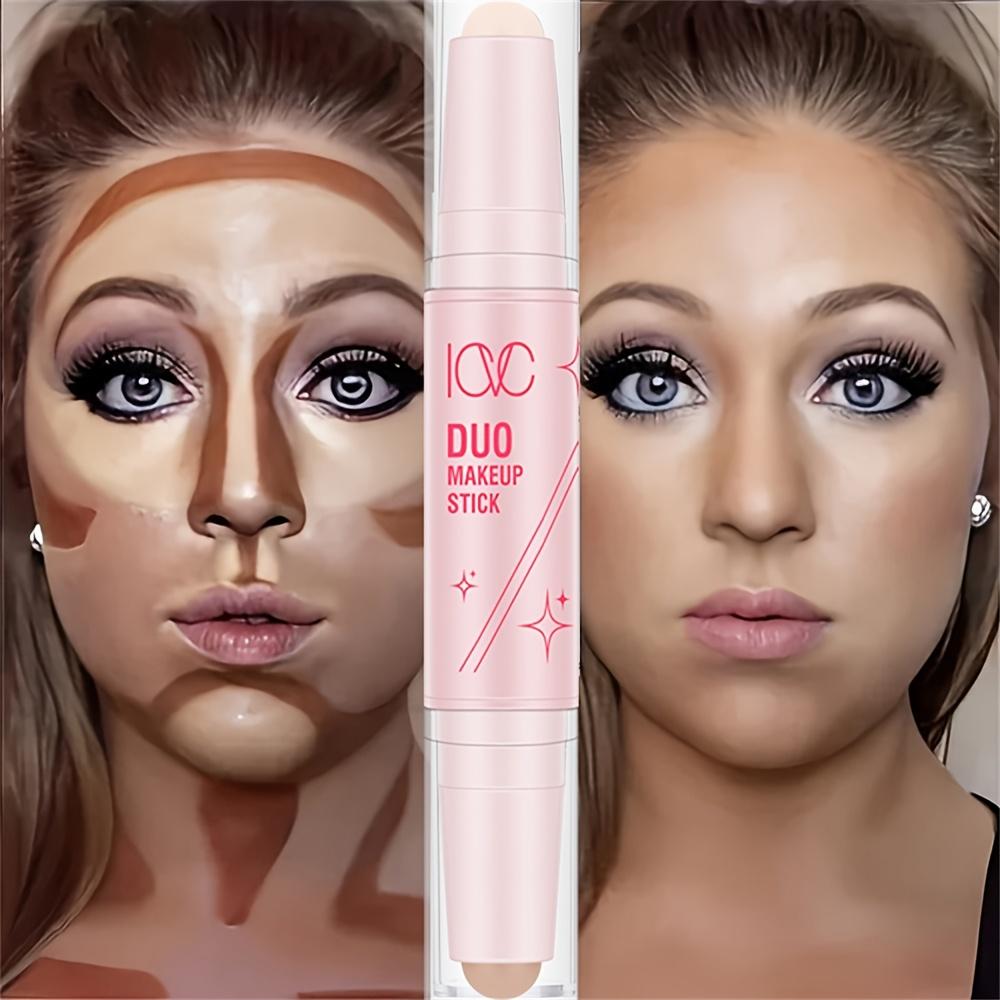 Двусторонний контуринг-стик, Хайлайтер-стик, Теневой стик, Бронзовый стик для контуринга лица, Консилер для темных кругов под глазами, Осветление тона кожи