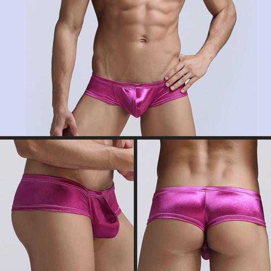 Мужские шорты-трусы с низкой посадкой, U-образные, дышащие трусы, однотонные, с высокой эластичностью, дышащее боксерское нижнее белье