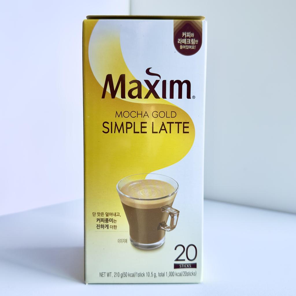 Maxim Mocha Gold Simple Latte 20 стиков 210г/Корейский кофейный микс
