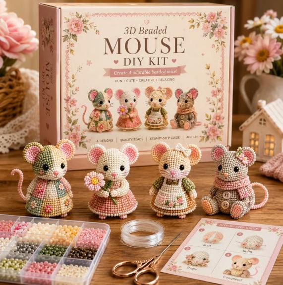 Креативный мини-мир из бисера 3D DIY набор, Набор для рукоделия из бисера для DIY-декора