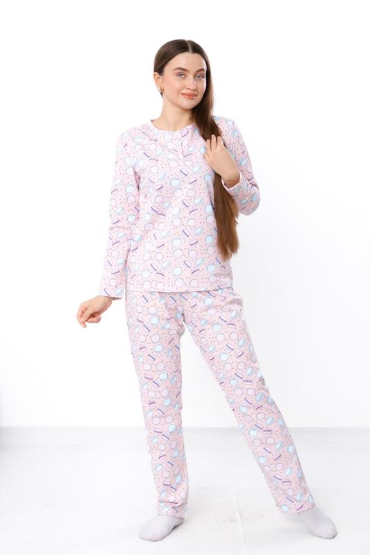 Pajama Set (женщины) – Мягкий хлопковый флис, Длинный рукав и Штаны, Демисезон 8240-024-1 HC