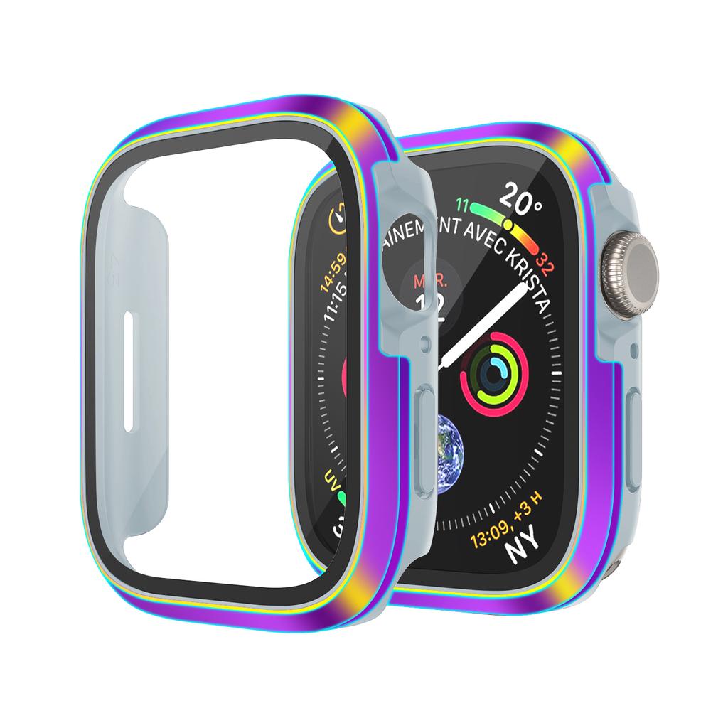 Glass+Metal Case For Apple Watch Ultra 49mm Accessories Protector Bumper Tempered iwatch series 8 7 se 45mm 41mm 44mm 40mm cover